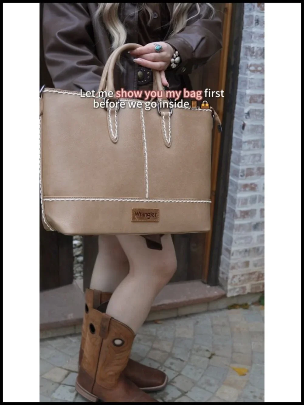 Wrangler Tote Bag for Women Faux Leather Top-Handle Crossbody with Card Holder